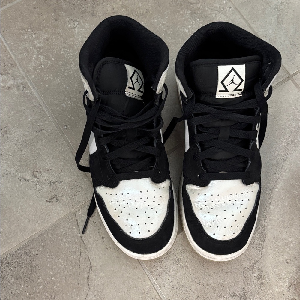 Black and White High-Top Sneakers Jordan